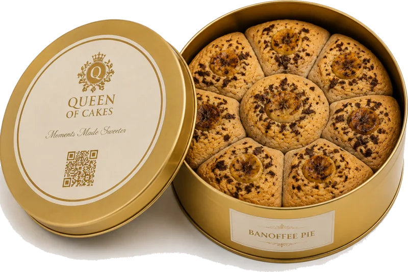 Warm banoffee pie cookie tin