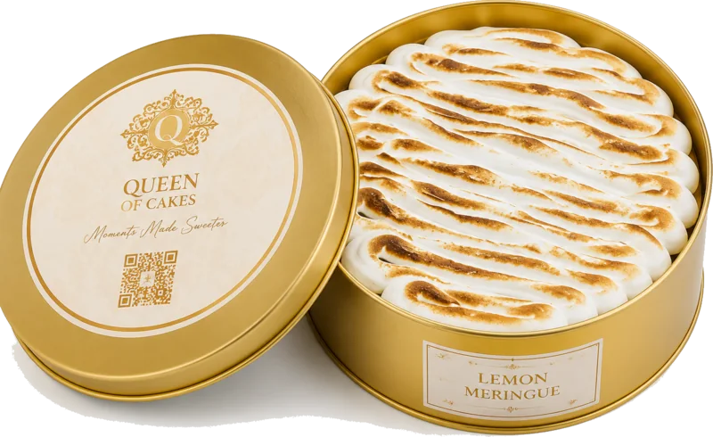 Warm lemon meringue cookie tin